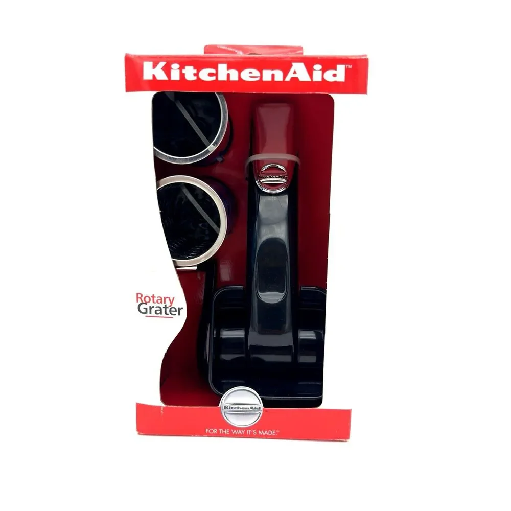 KITCHENAID Rotary Grater (3) Drums Black Manual Model KG301OB BRAND NEW